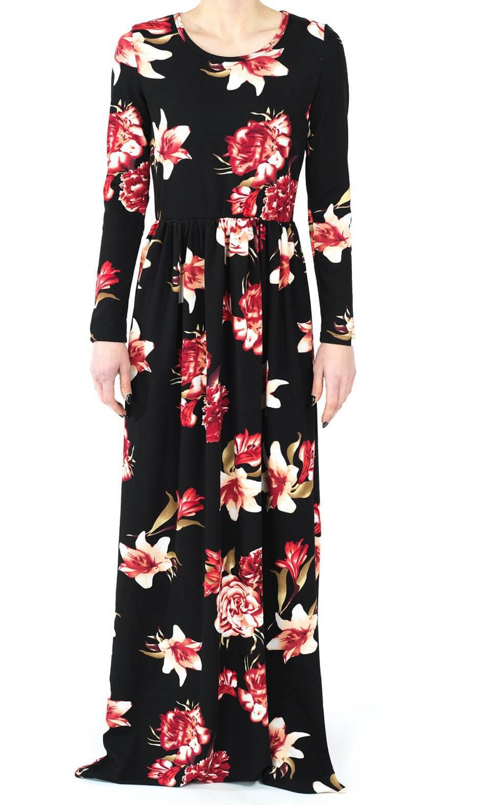 Black Bella Textured Print Dress Kabayare