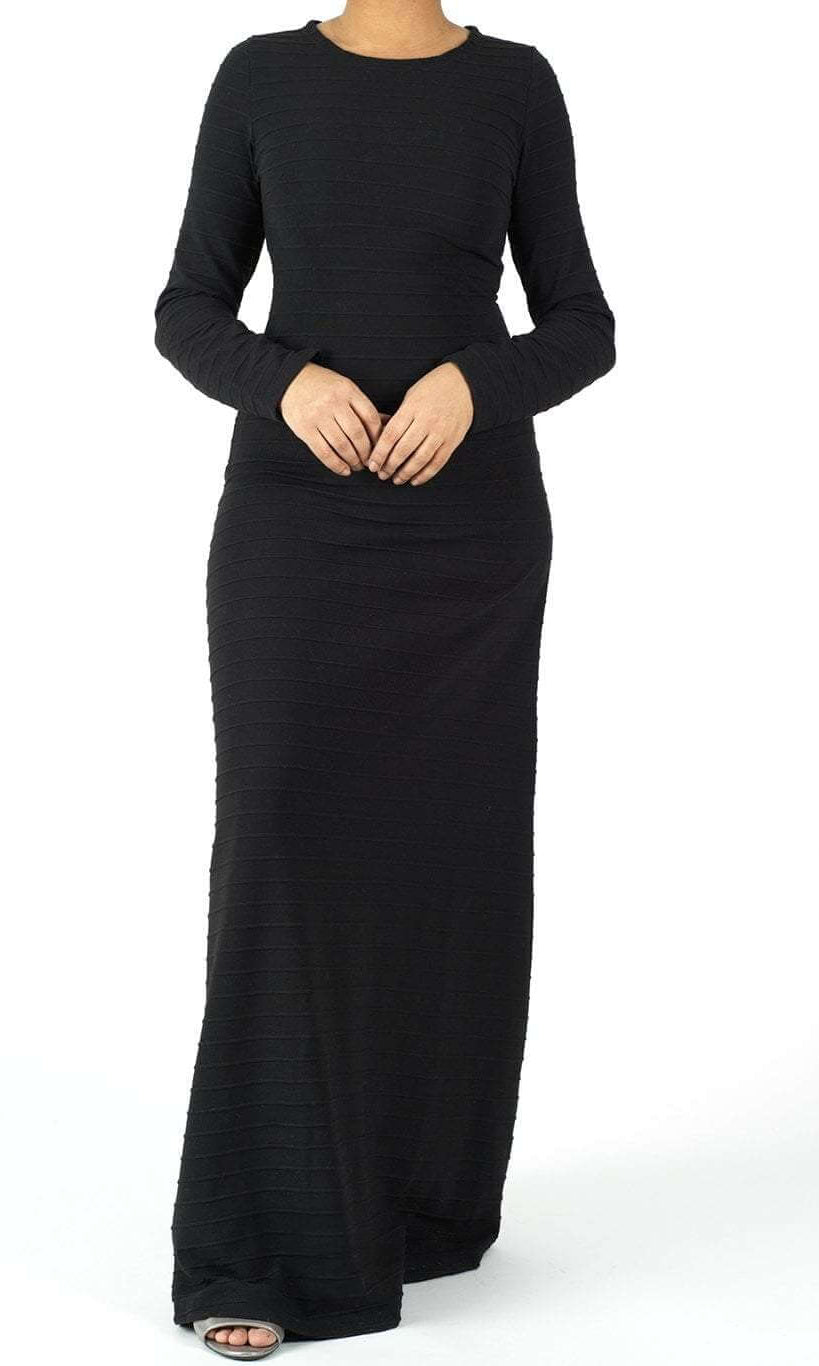 Black Bodycon Long Sleeve Maxi Dress Kabayare