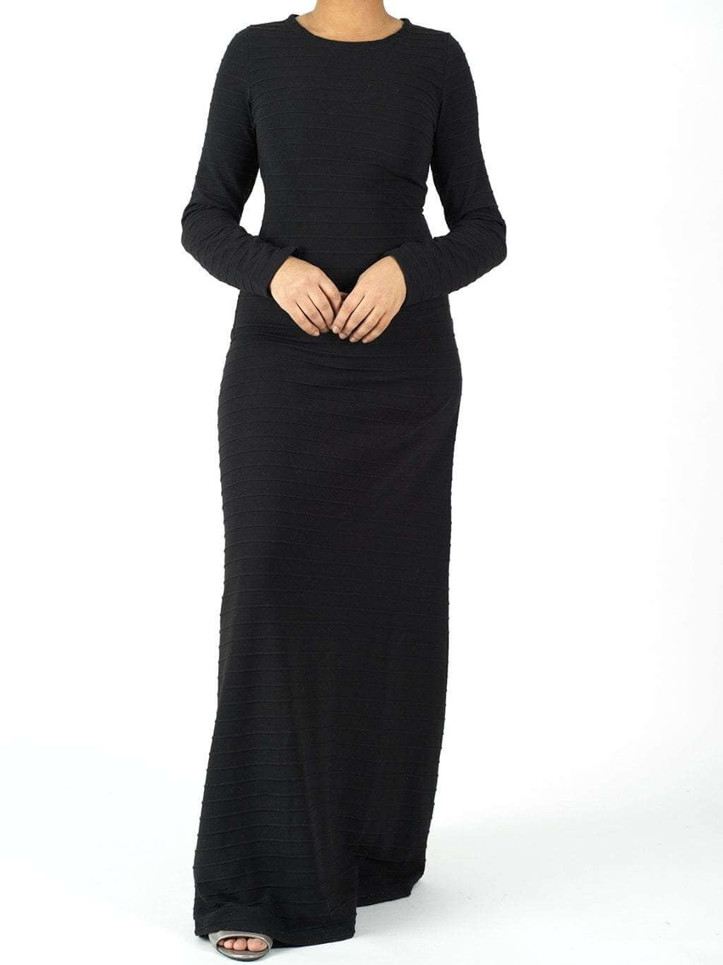 Black Bodycon Long Sleeve Maxi Dress Kabayare