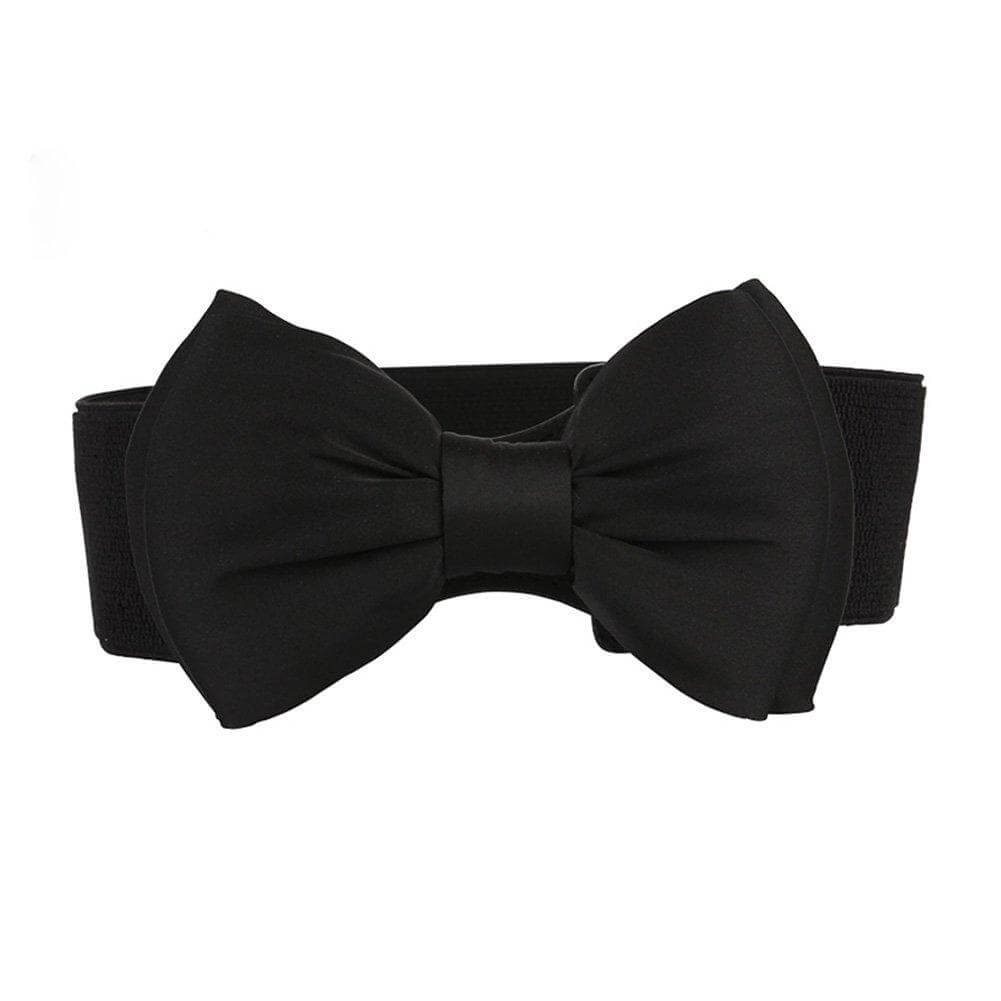 Black Bowknot Elastic Stretchy Bow Kabayare