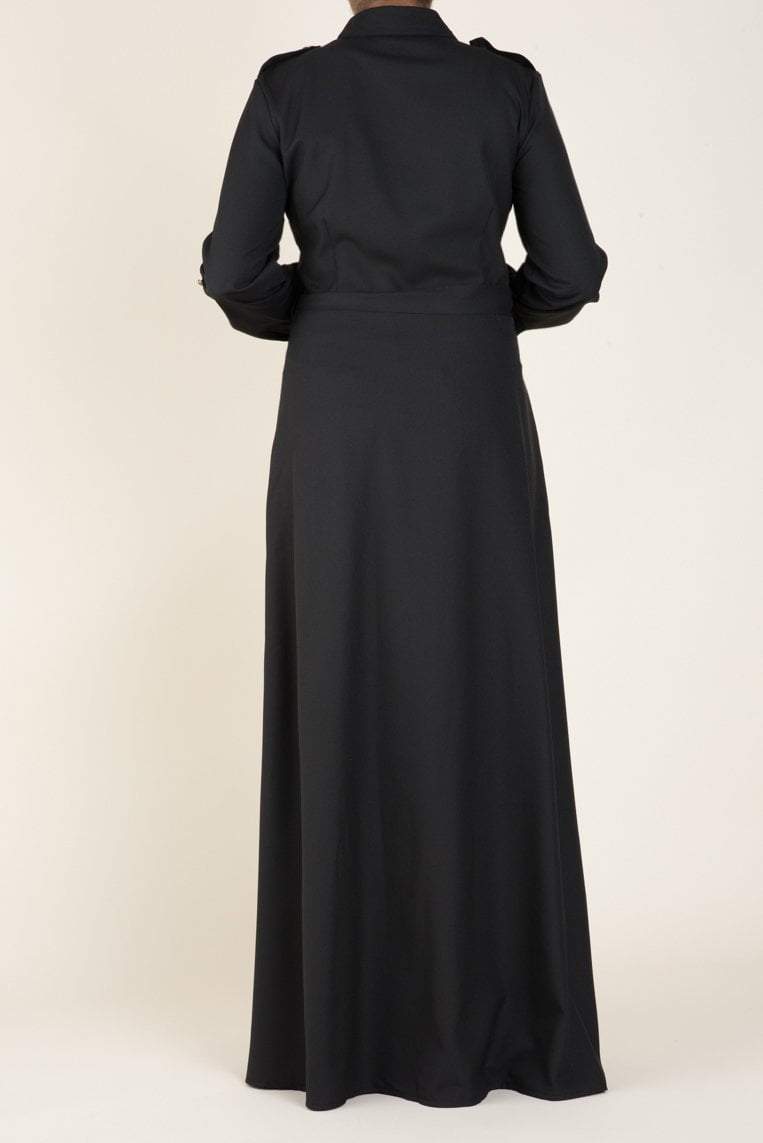Black buttons shirt-dress Kabayare