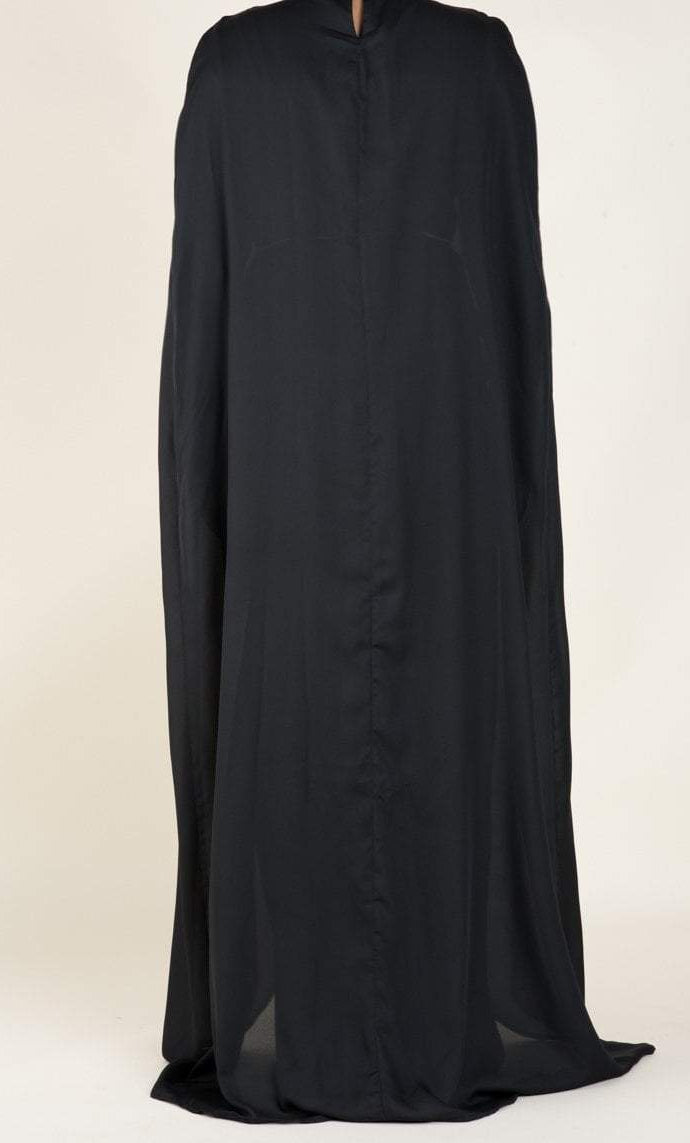 Black Cape elegant dress Kabayare