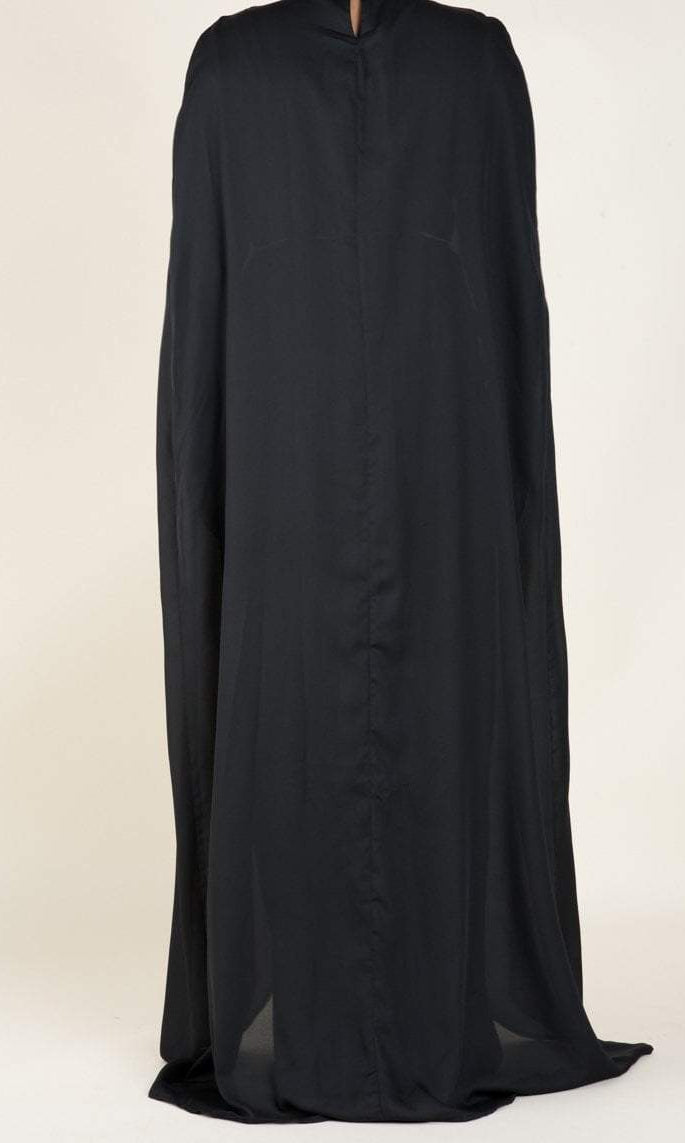 Black Cape elegant dress Kabayare