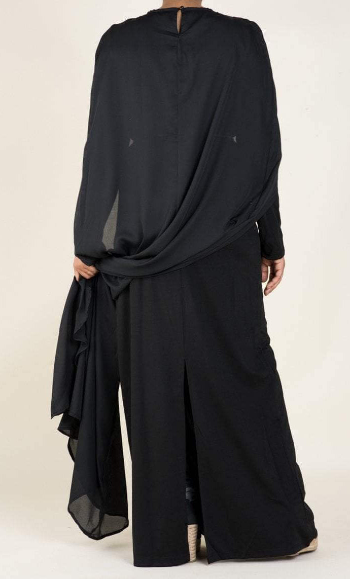 Black Cape elegant dress Kabayare