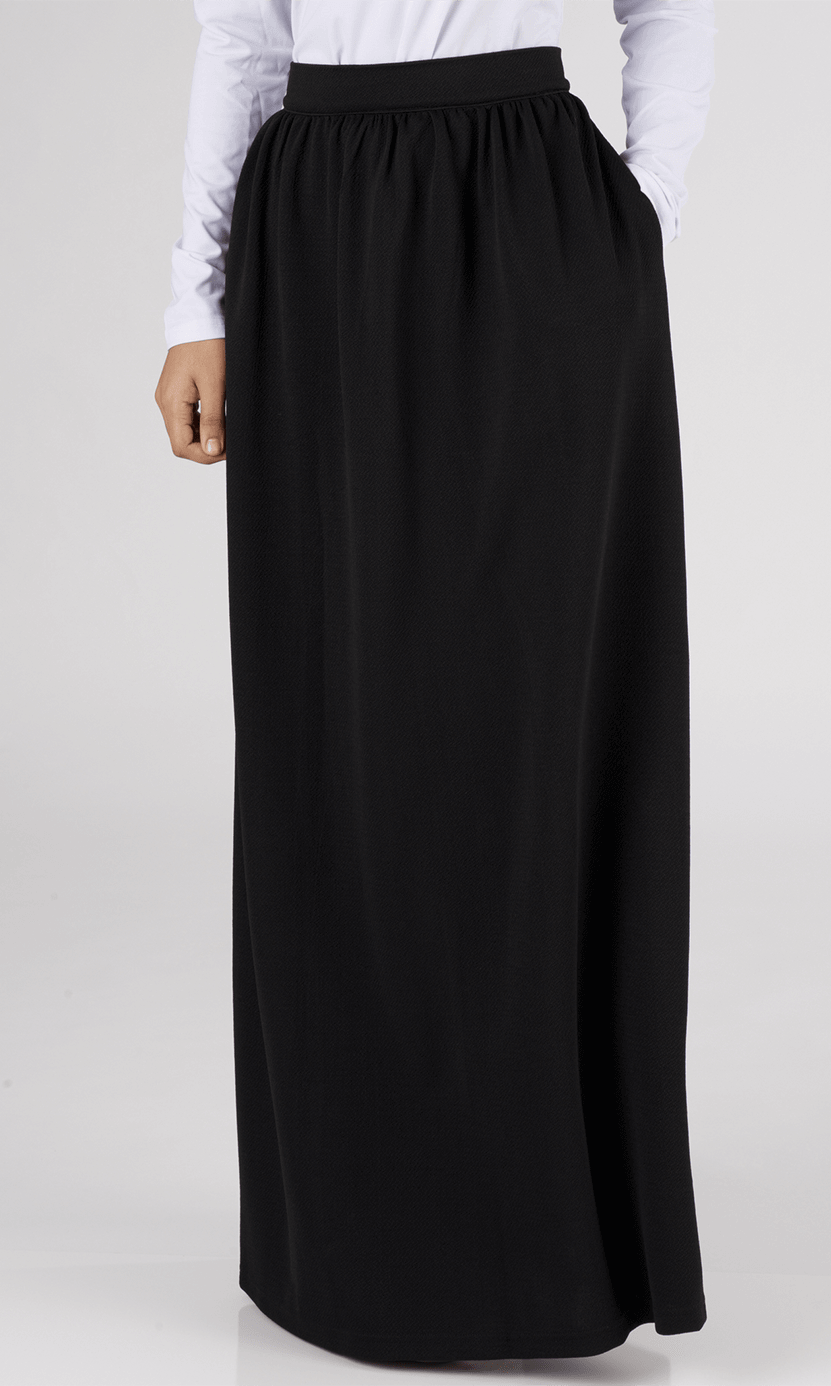 Black Classic Maxi Skirt Kabayare