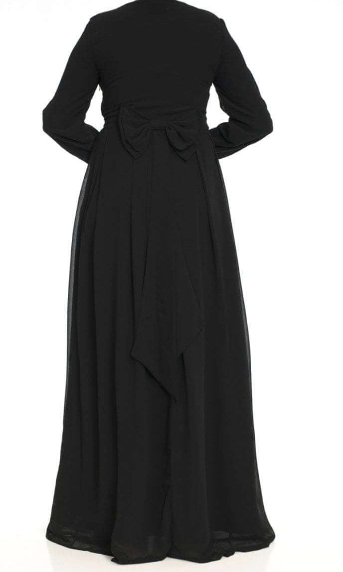 Black Classy Bow-tie dress Kabayare