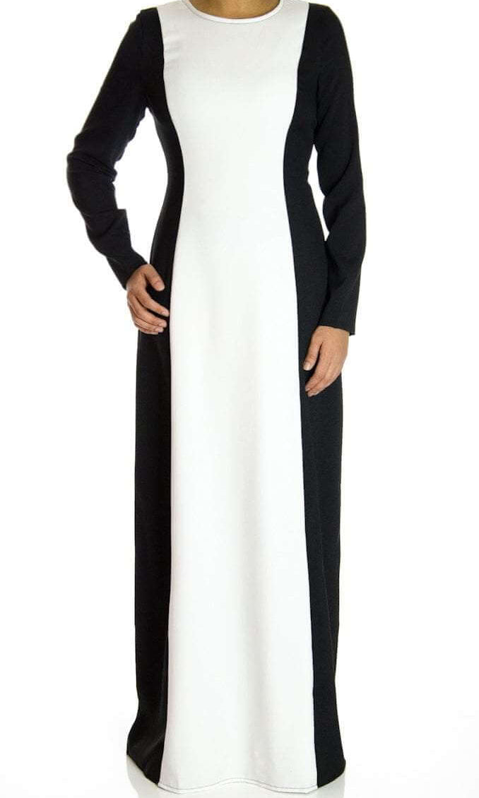 Black Color-Block Maxi dress Kabayare