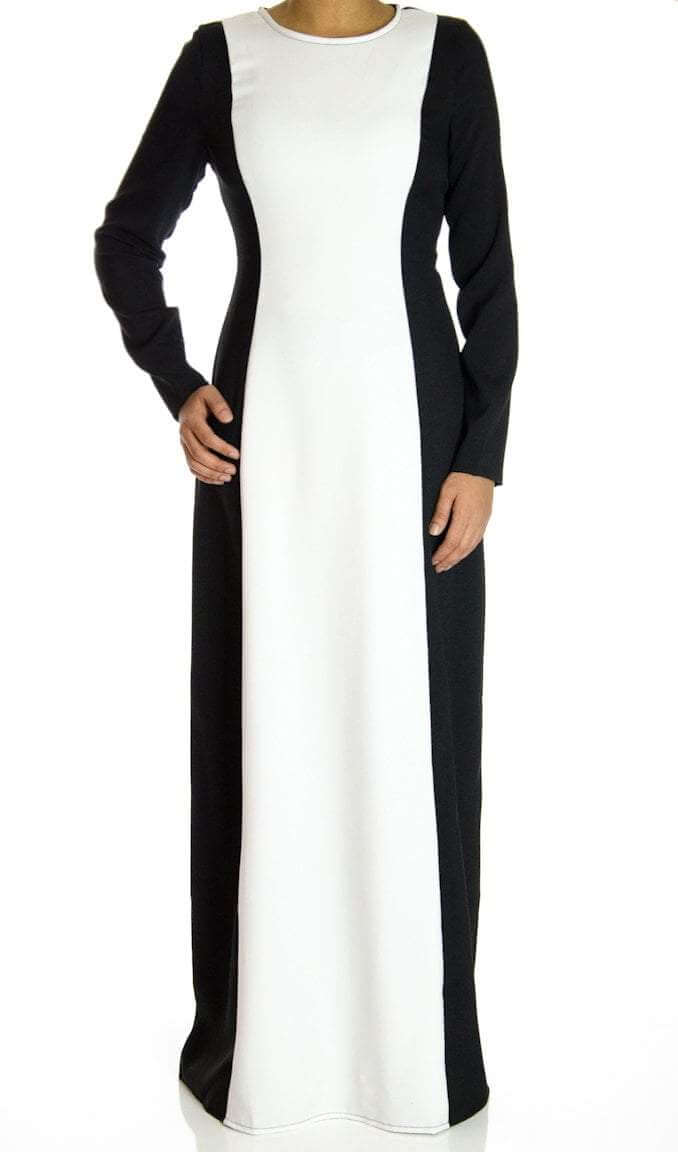 Black Color-Block Maxi dress Kabayare