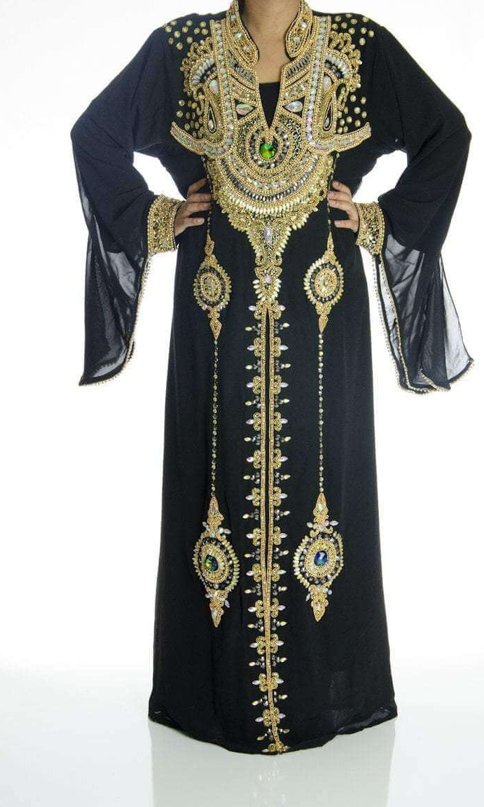 Black Crustali Khaleeji Dress Kabayare
