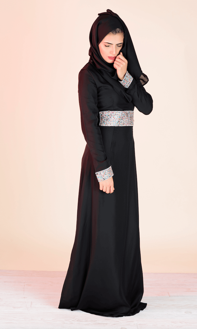 Black Crystals Dress Kabayare