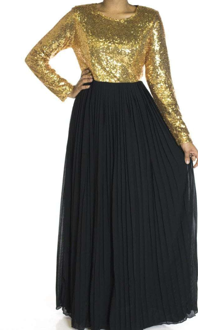 Black Dazzing Sequins dress Kabayare