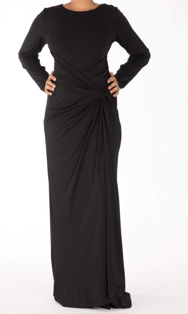 Black Drapes Maxi Dress Kabayare