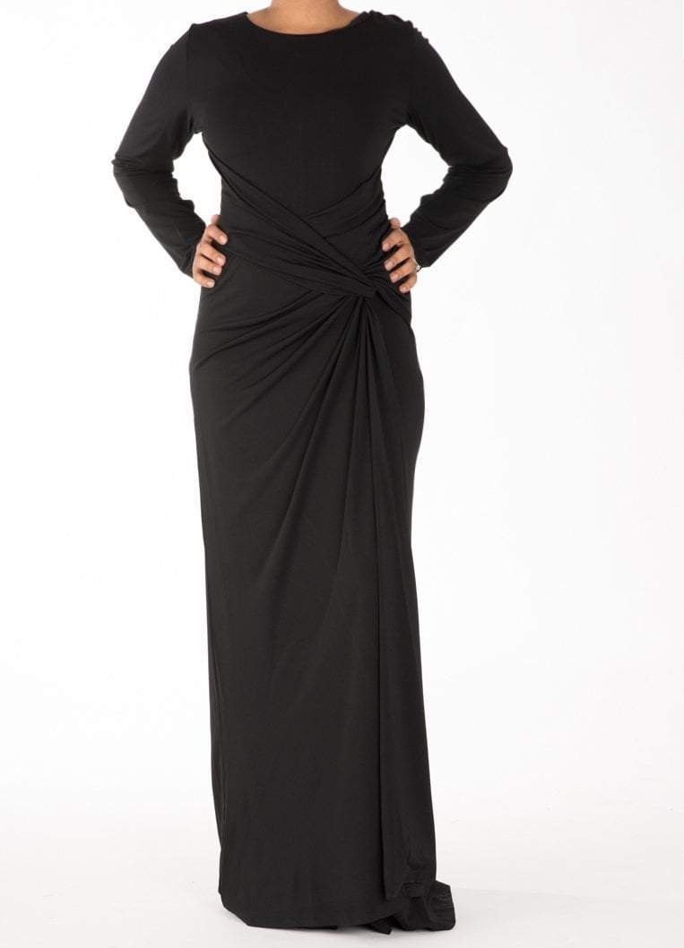 Black Drapes Maxi Dress Kabayare