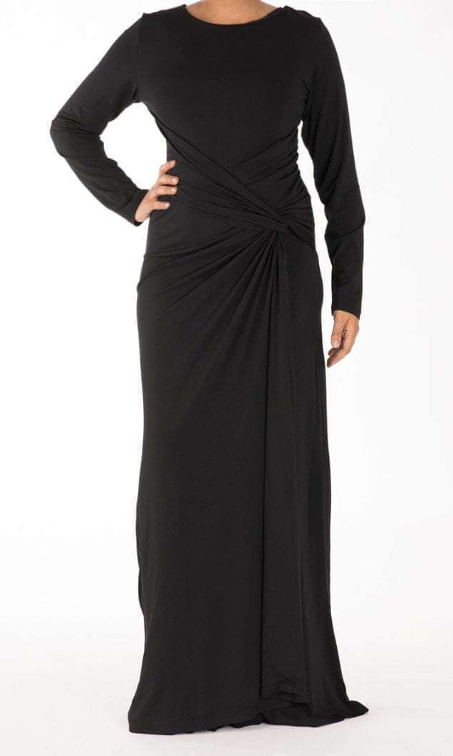 Black Drapes Maxi Dress Kabayare