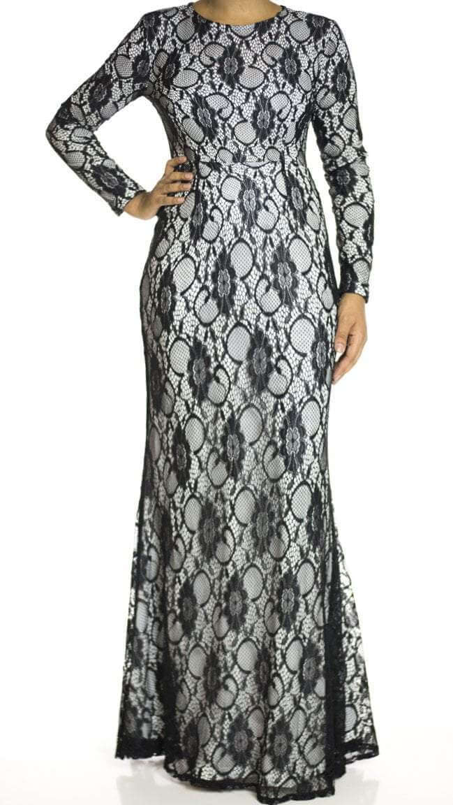 Black Elegance Lace Maxi dress Kabayare