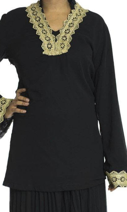 Black Embroidered tunic Kabayare
