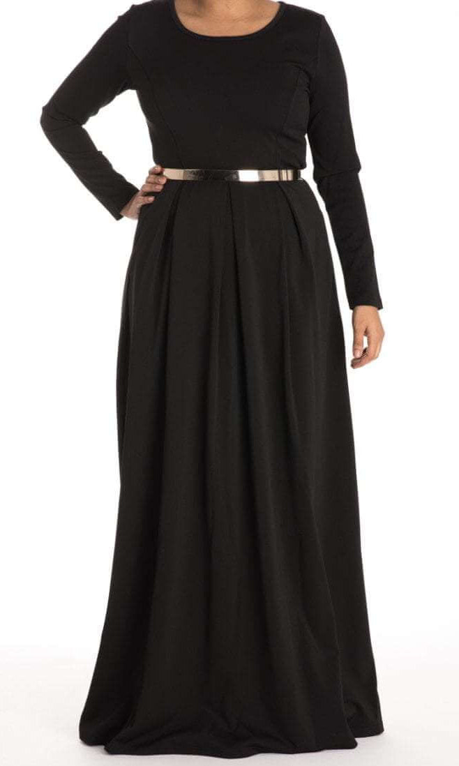 Black FLARE PLEATS DRESS Kabayare