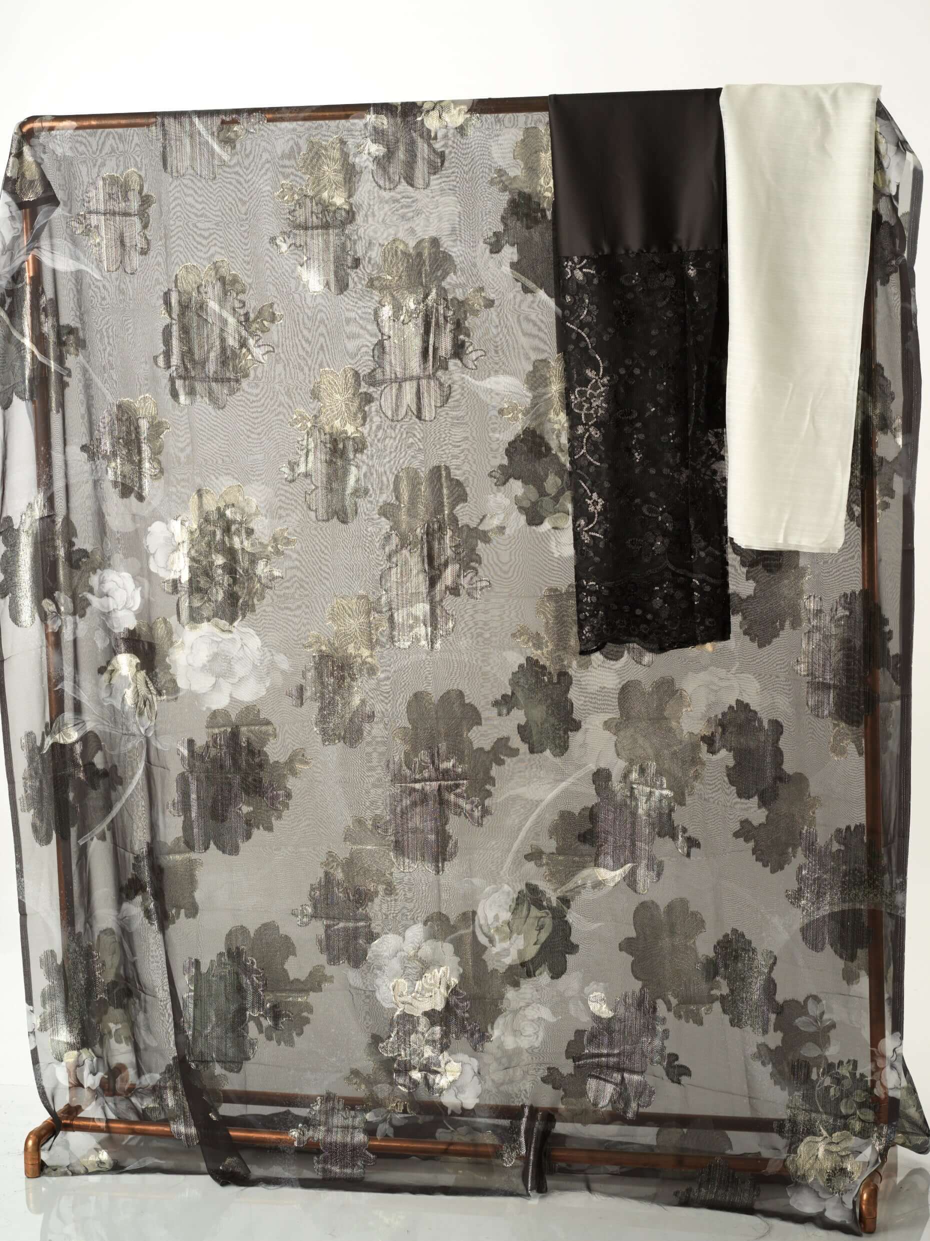 Black floral Francesawi inspired Dirac Kabayare