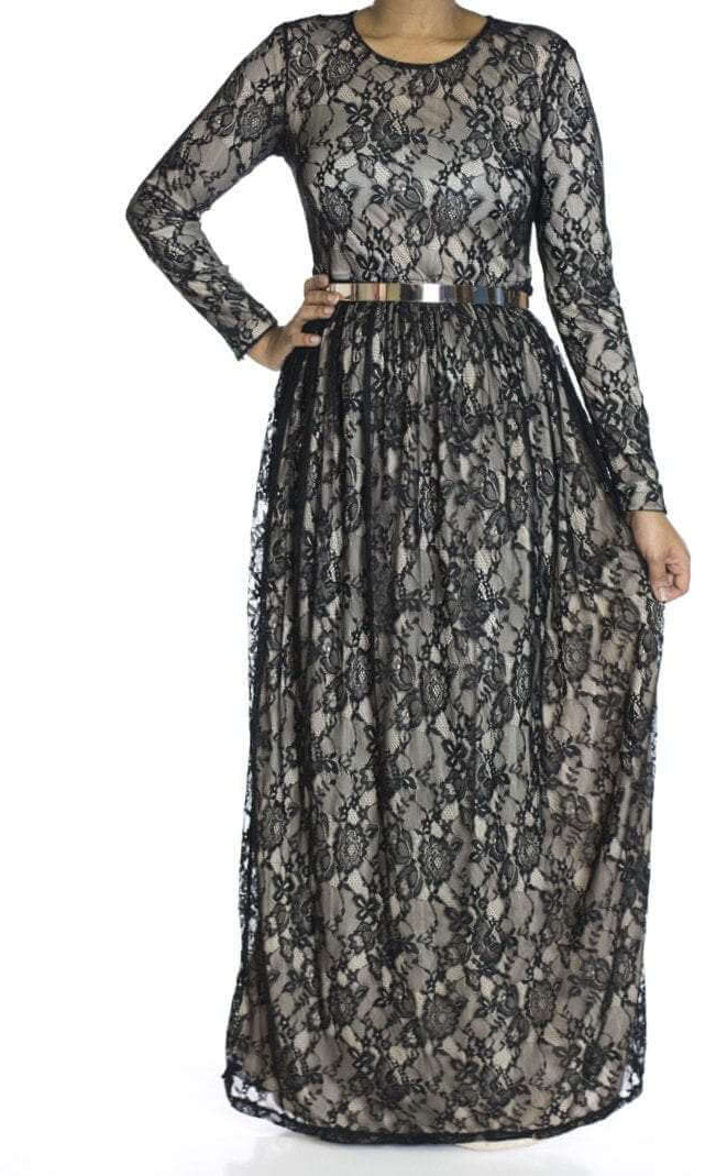 Black Floral lace dress Kabayare