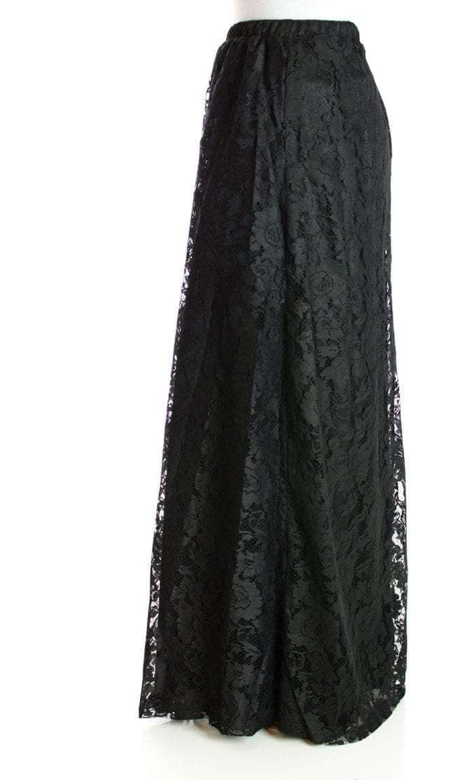 Black Floral Lace Maxi Skirt Kabayare