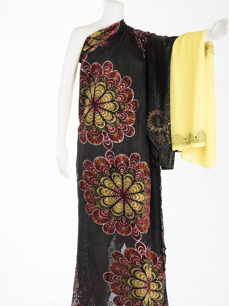 Black Floral Maqbal Dirac Kabayare