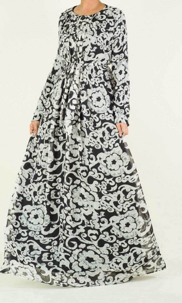 Black Henna CHIFFON dress Kabayare