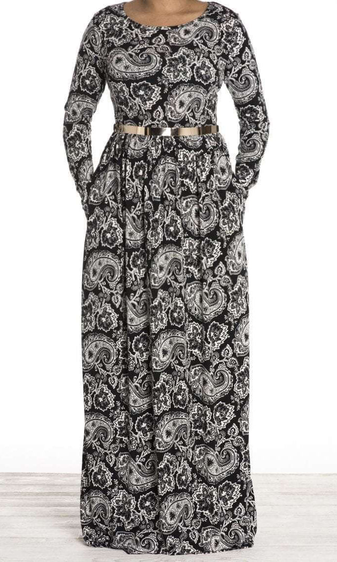 Black Henna maxi dress Kabayare