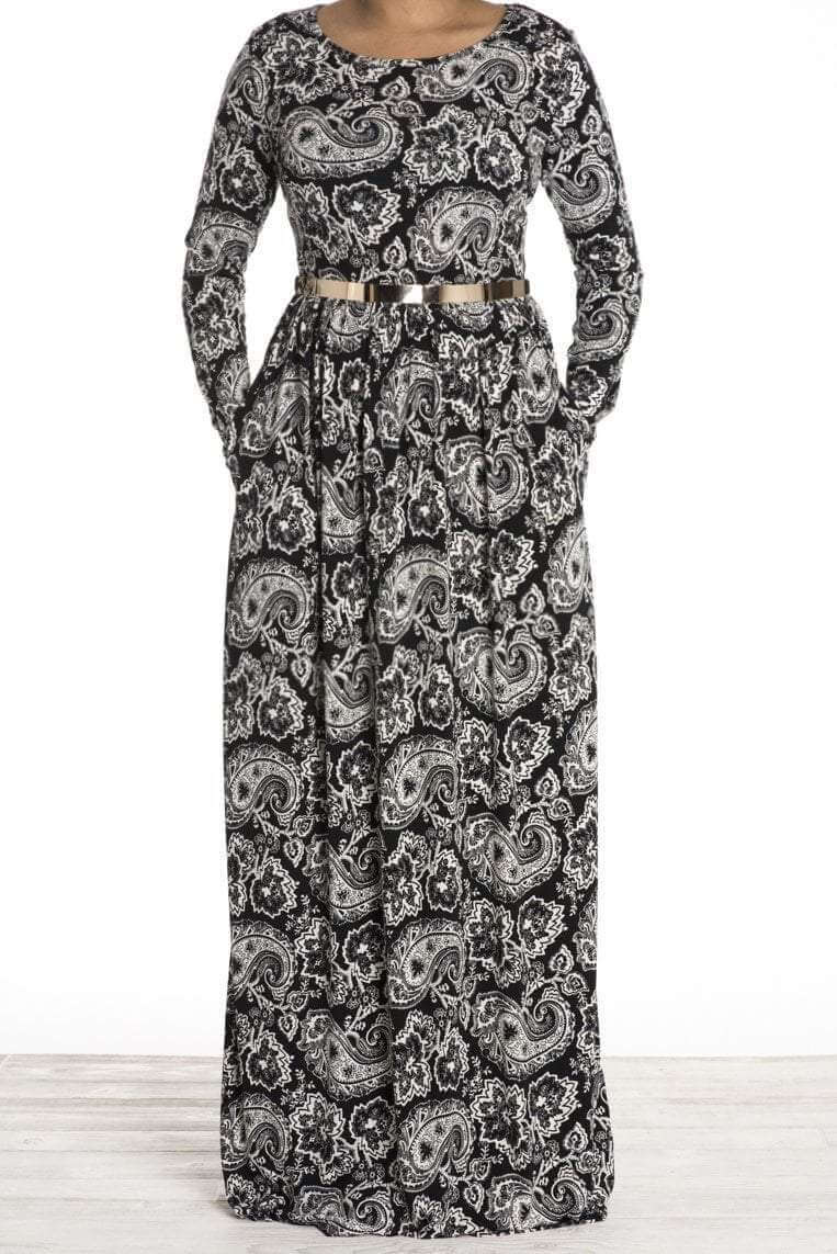 Black Henna maxi dress Kabayare