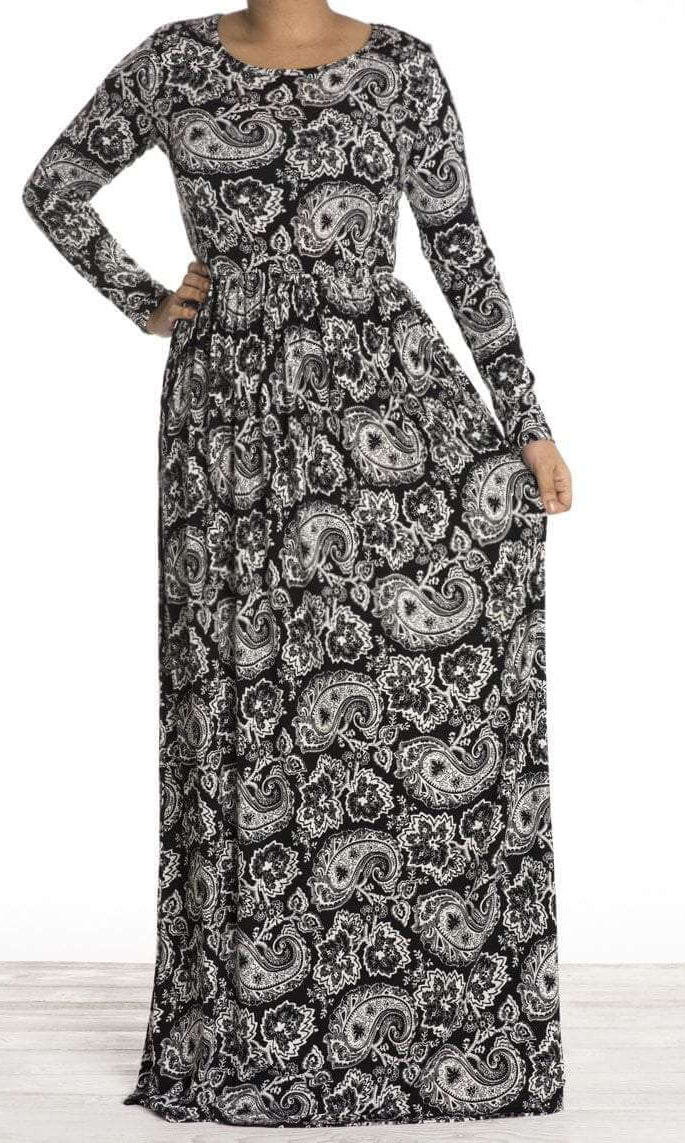 Black Henna maxi dress Kabayare