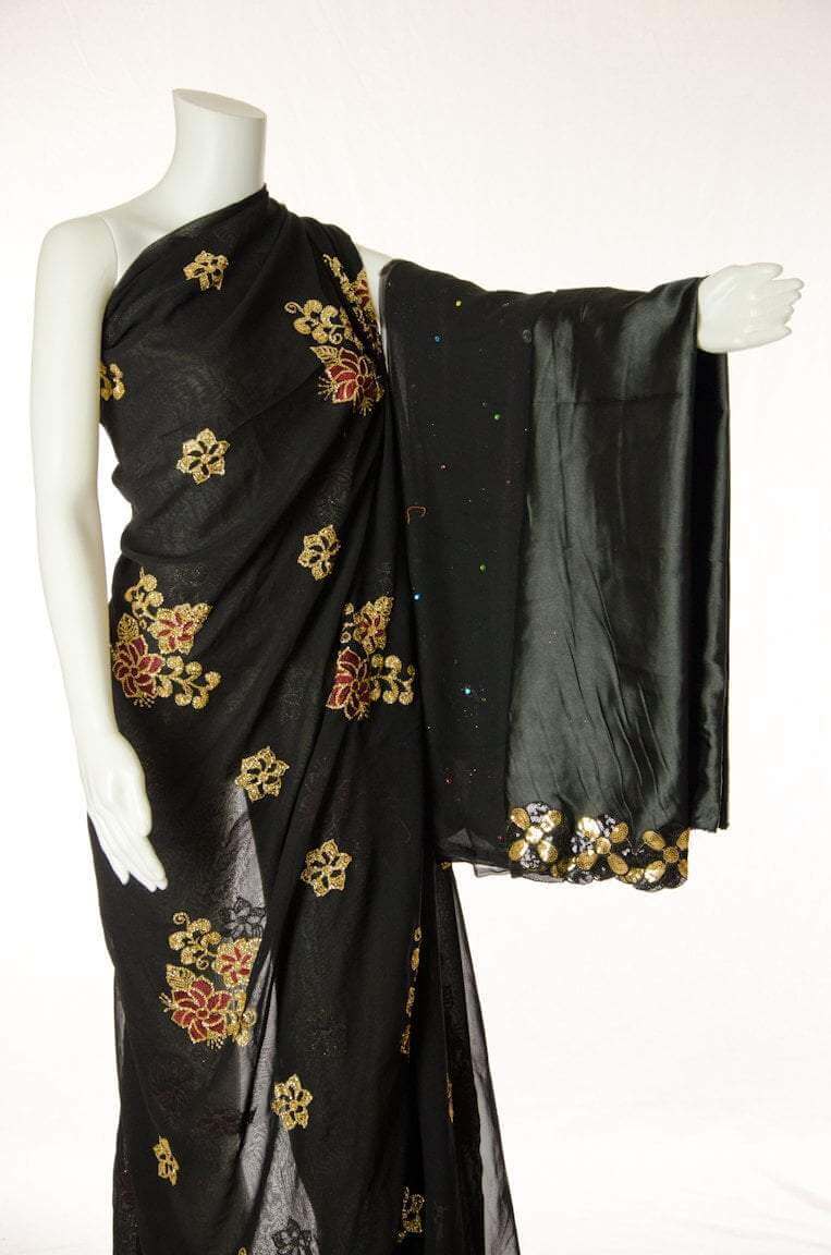 Black Henna Saree Dirac Kabayare