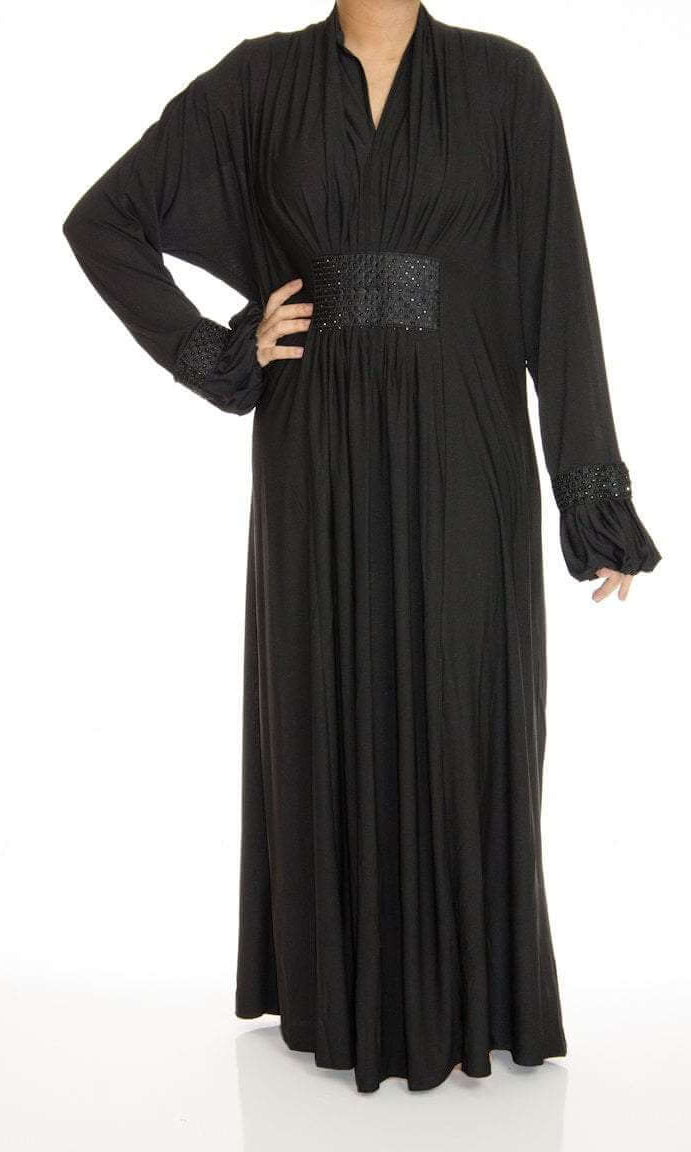 Black Jersey Abaya Dress Kabayare