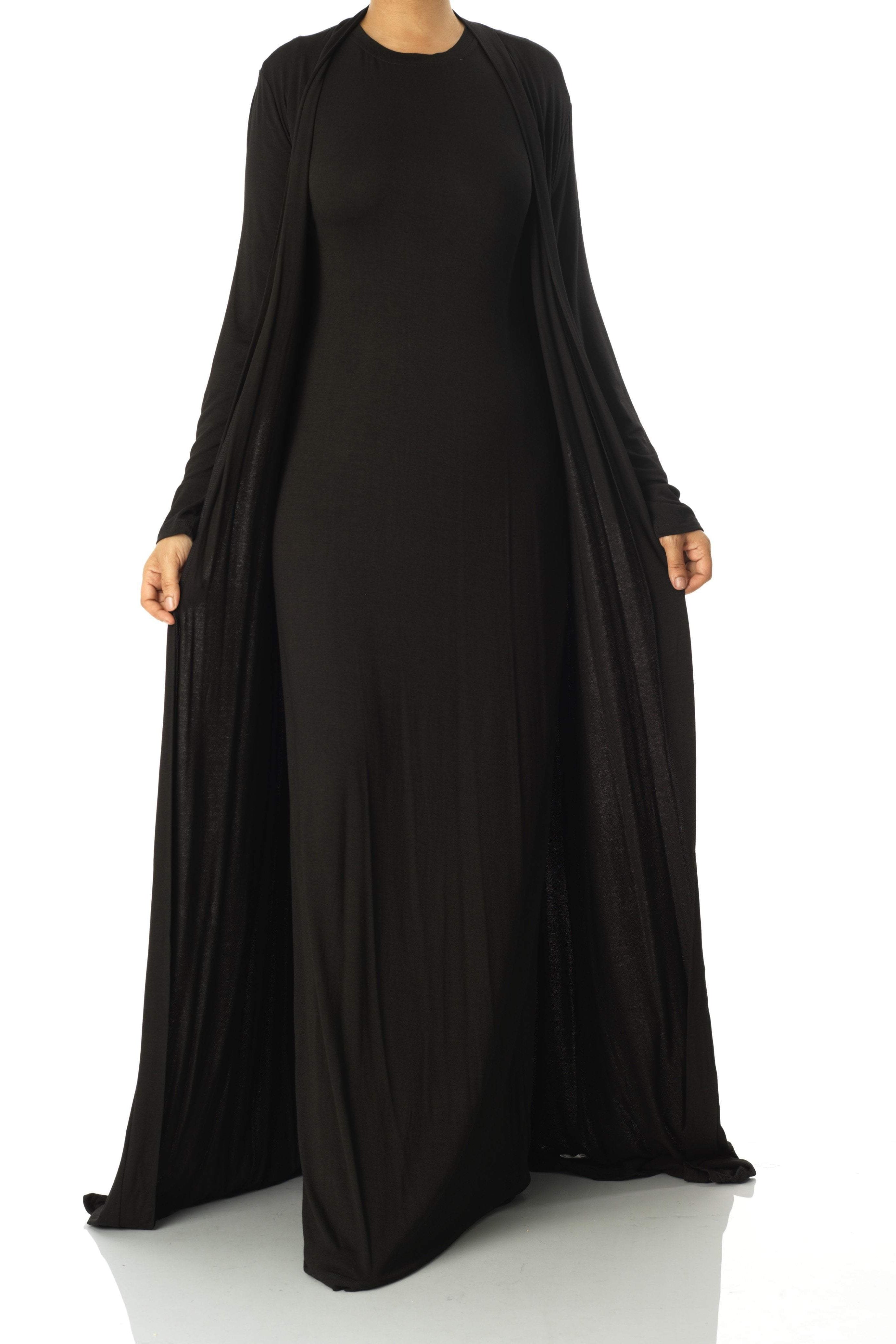 Black Made just for you jersey matching set dress Kabayare