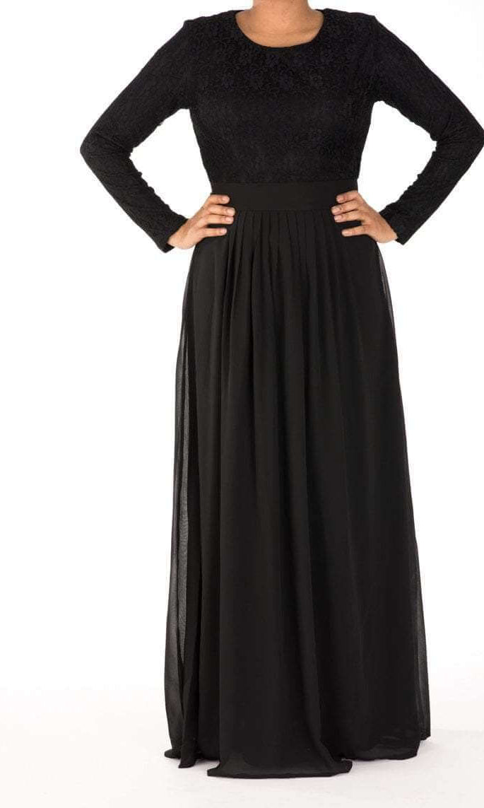 Black Romantic Fantasy Maxi Dress Kabayare