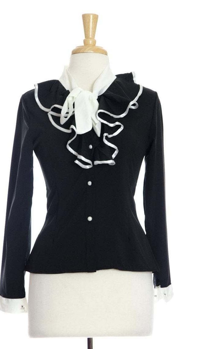 Black Ruffle Bowknot Kabayare