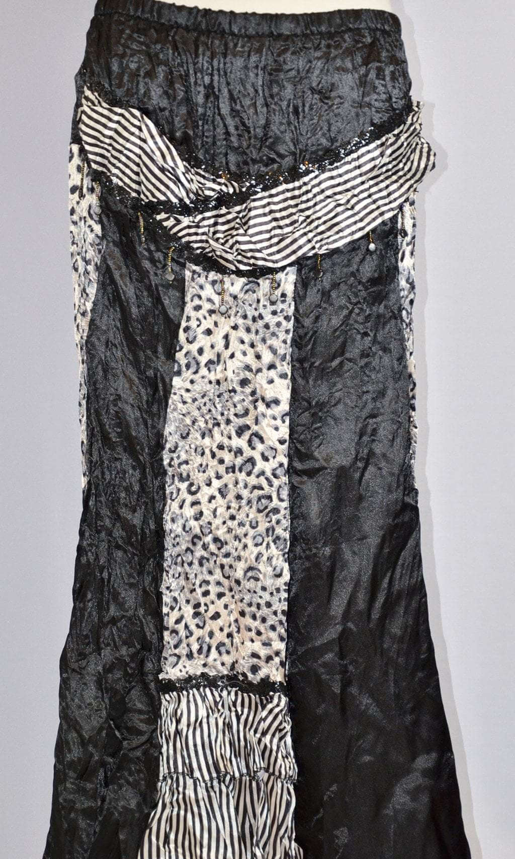 Black Satin leopard and stripes Kabayare