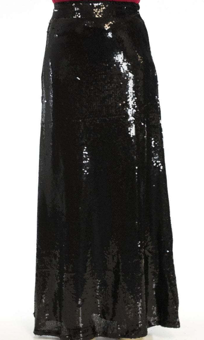 Black Sequin Maxi Skirt Kabayare