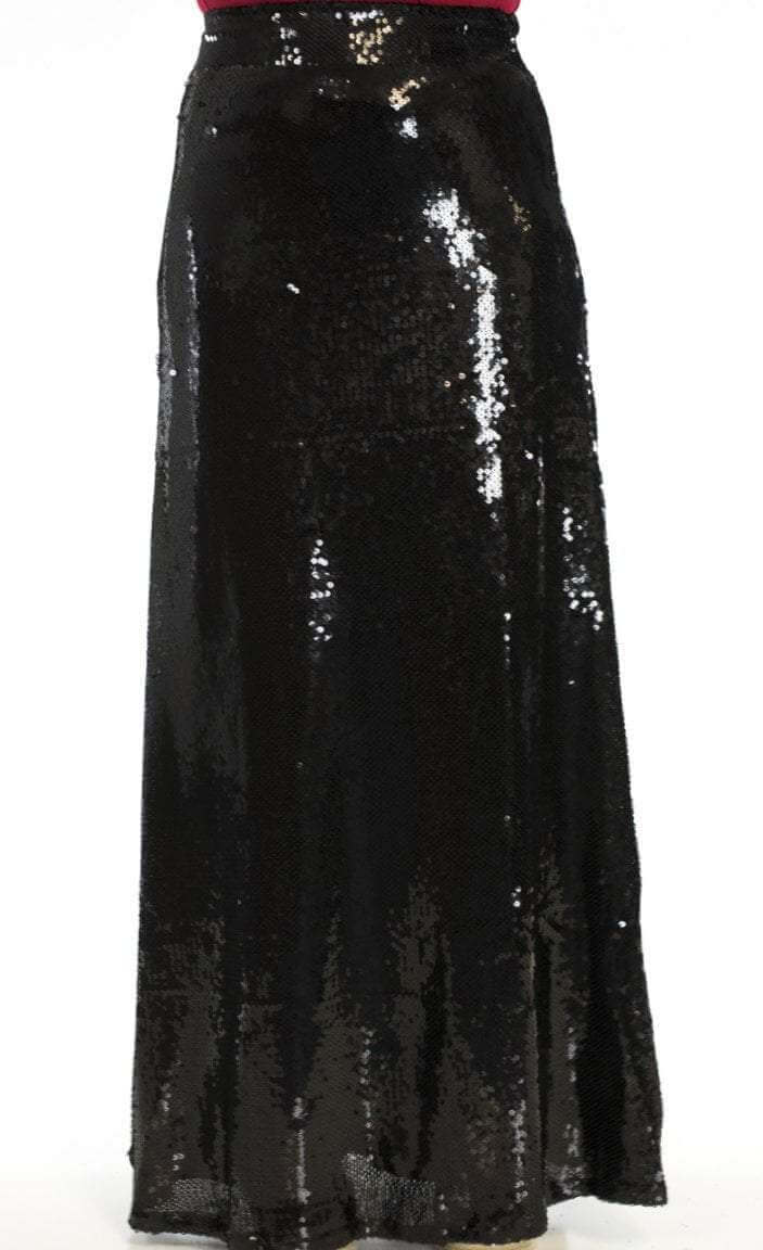 Black Sequin Maxi Skirt Kabayare