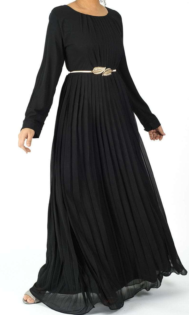 Black signature chiffon dress Kabayare