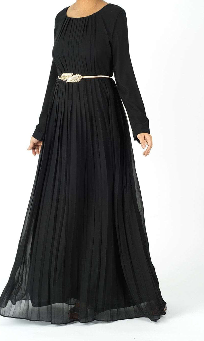 Black signature chiffon dress Kabayare