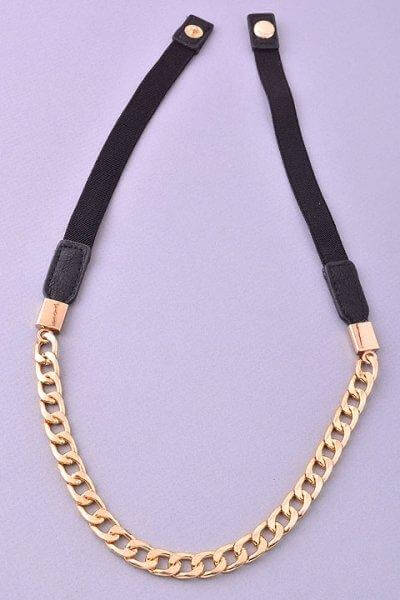 Black SKINNY CHAIN BELT Kabayare