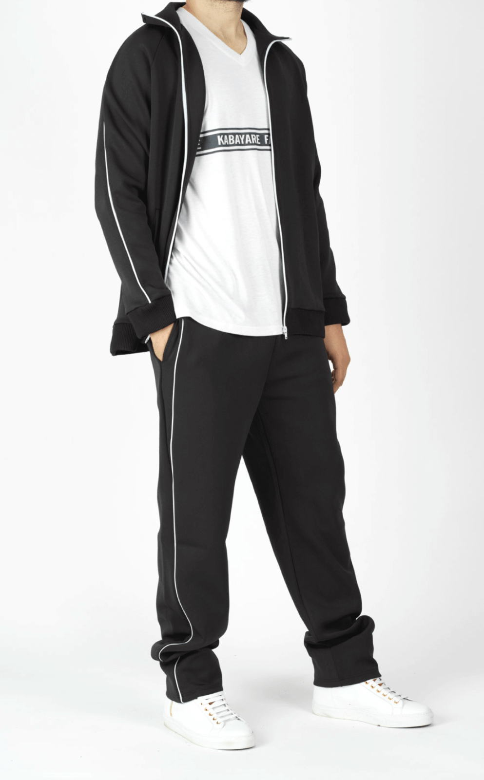 Black Sports Jumpsuit Kabayare