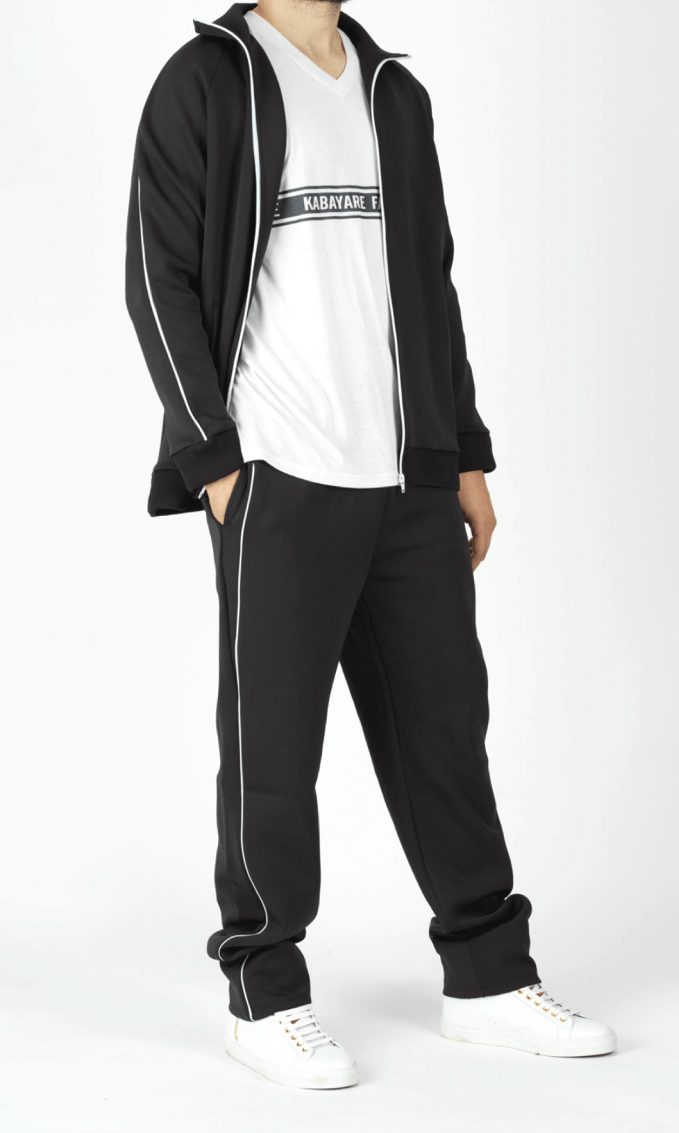 Black Sports Jumpsuit Kabayare