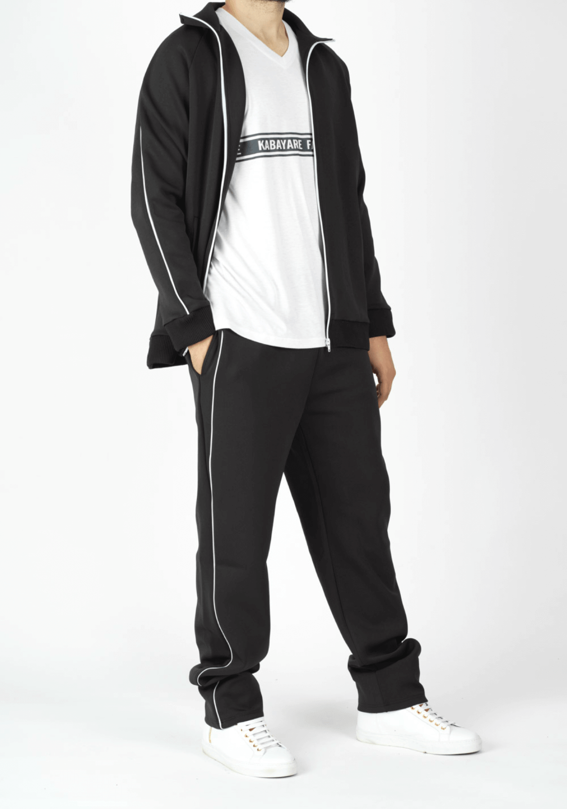 Black Sports Jumpsuit Kabayare