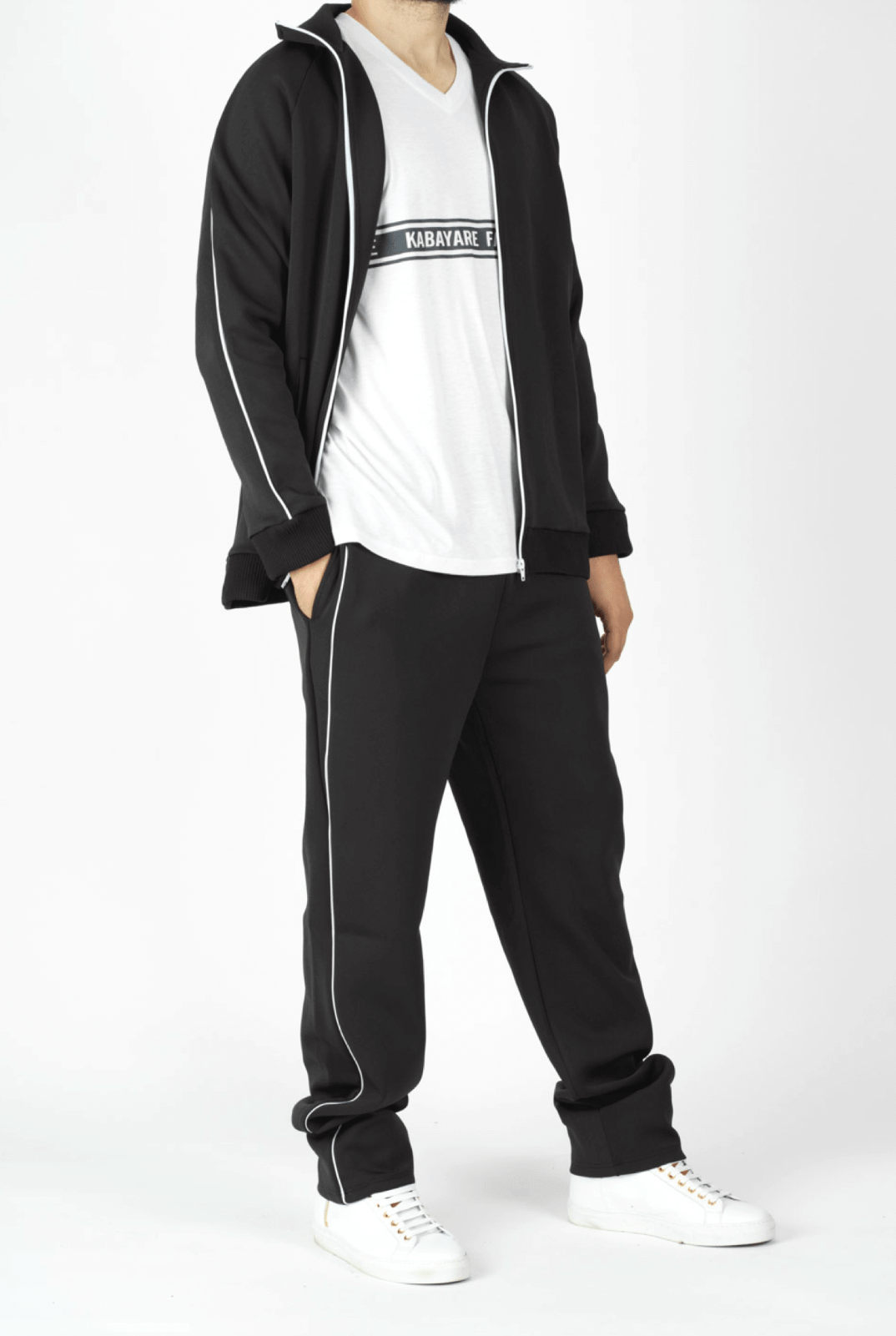 Black Sports Jumpsuit Kabayare