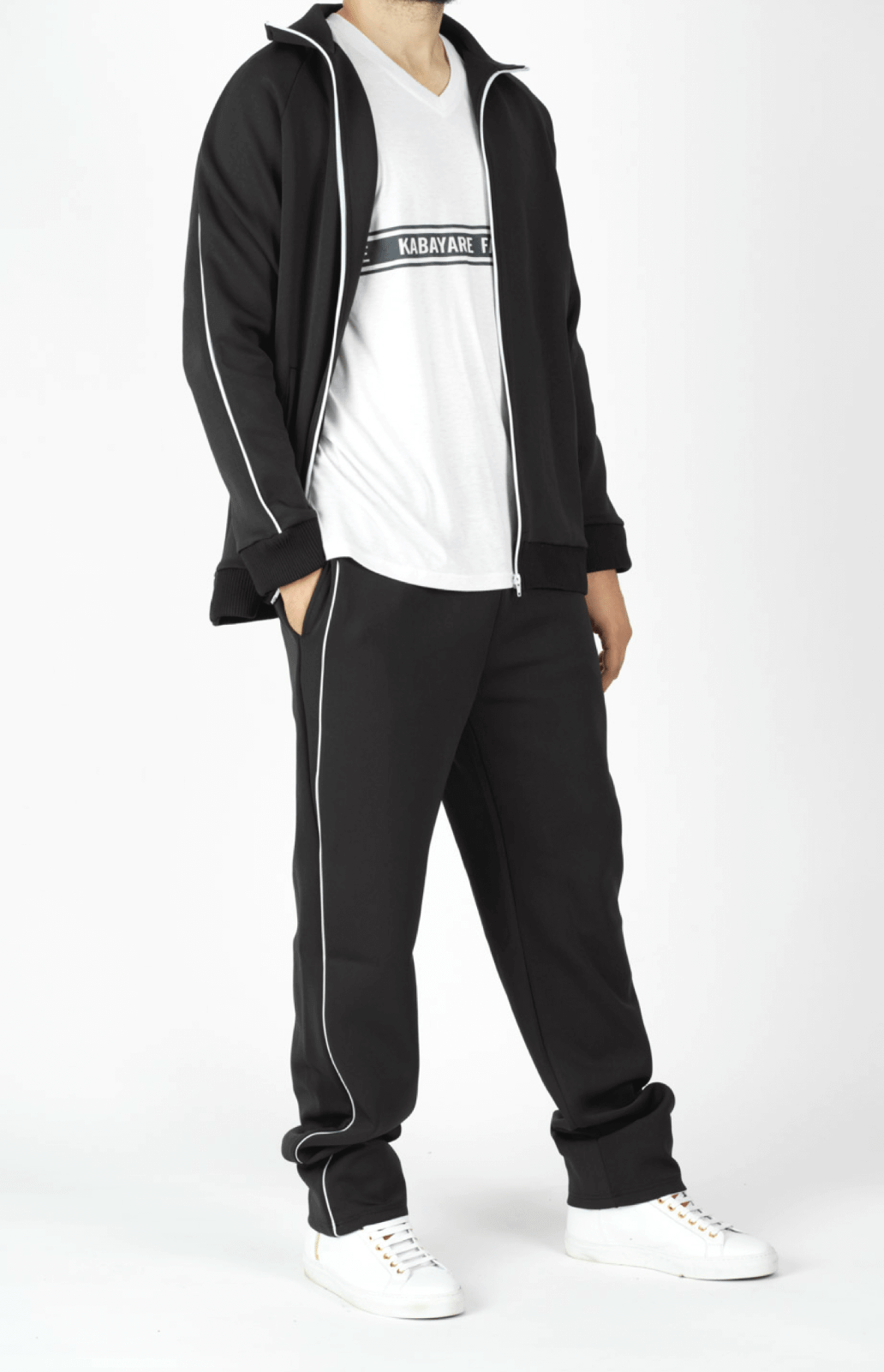 Black Sports Jumpsuit Kabayare