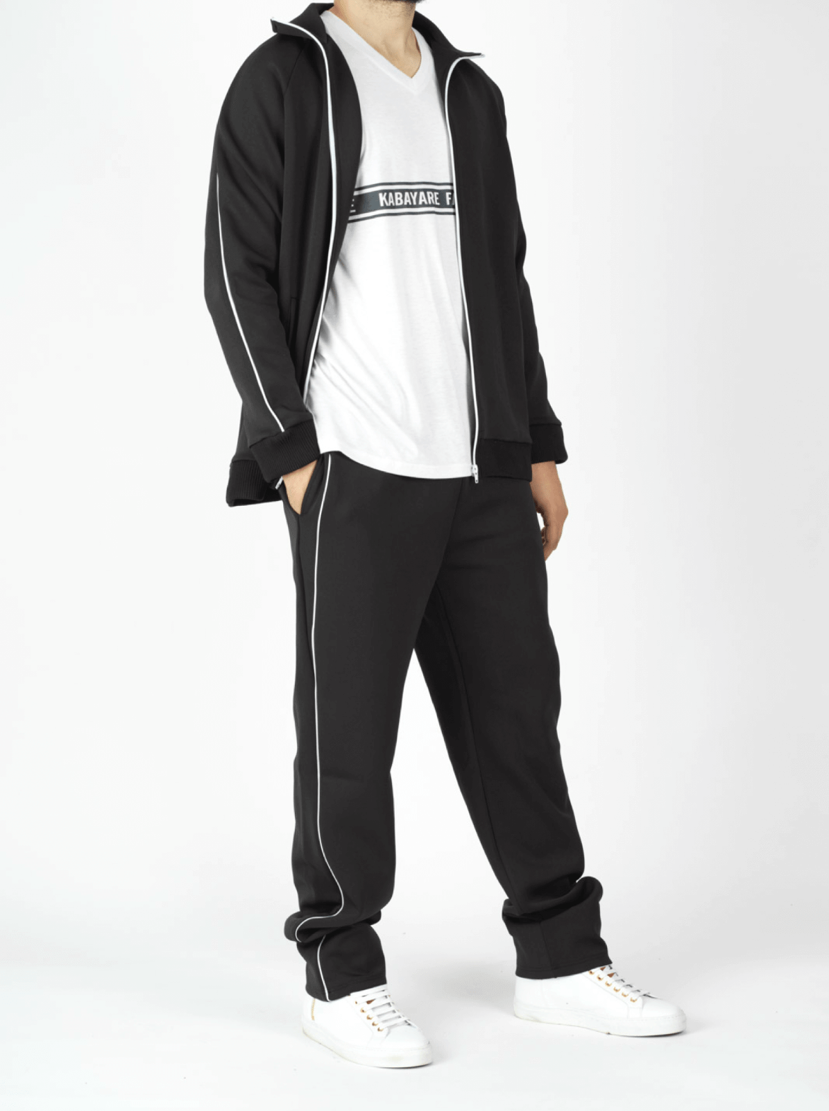 Black Sports Jumpsuit Kabayare