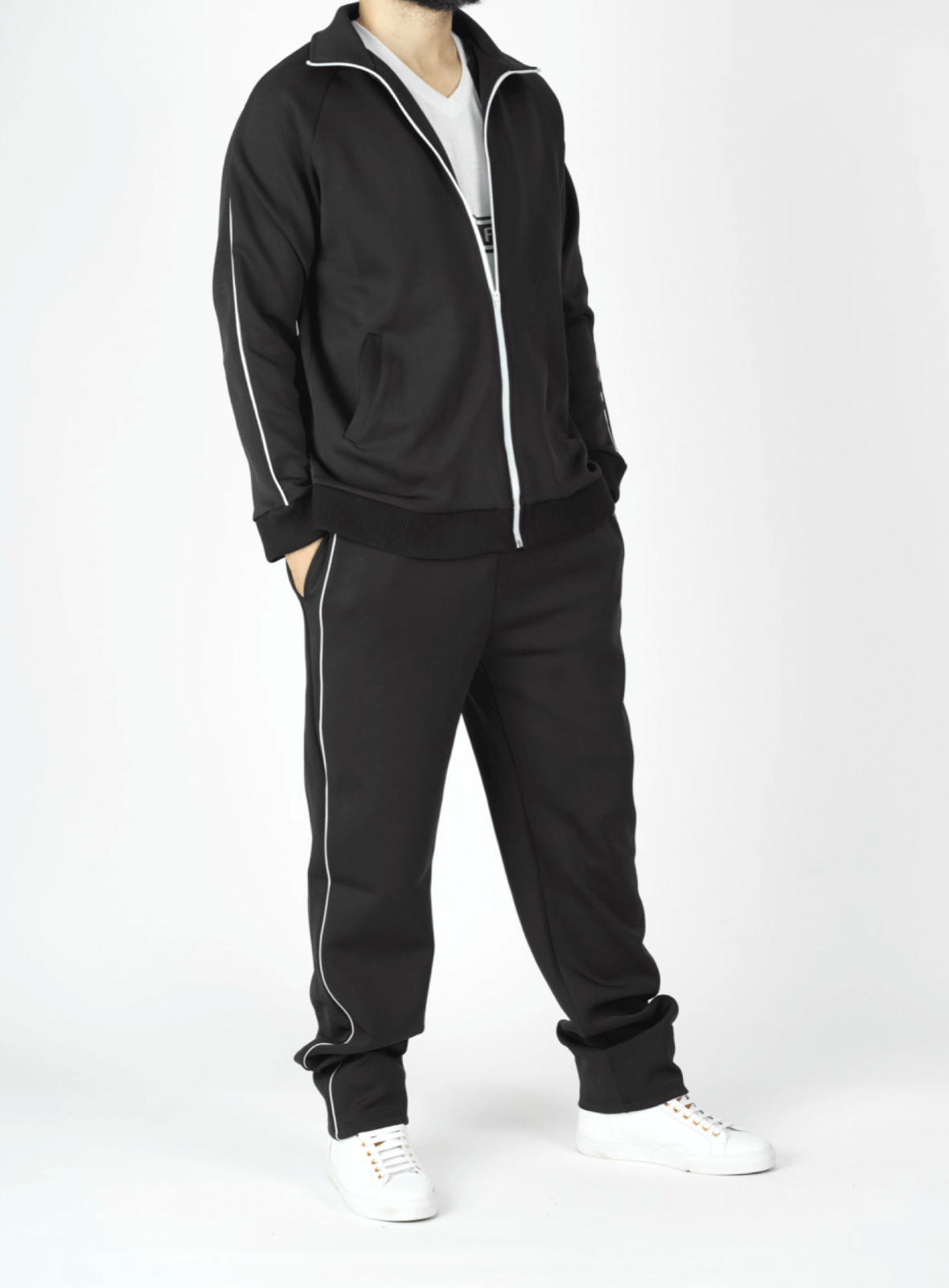 Black Sports Jumpsuit Kabayare