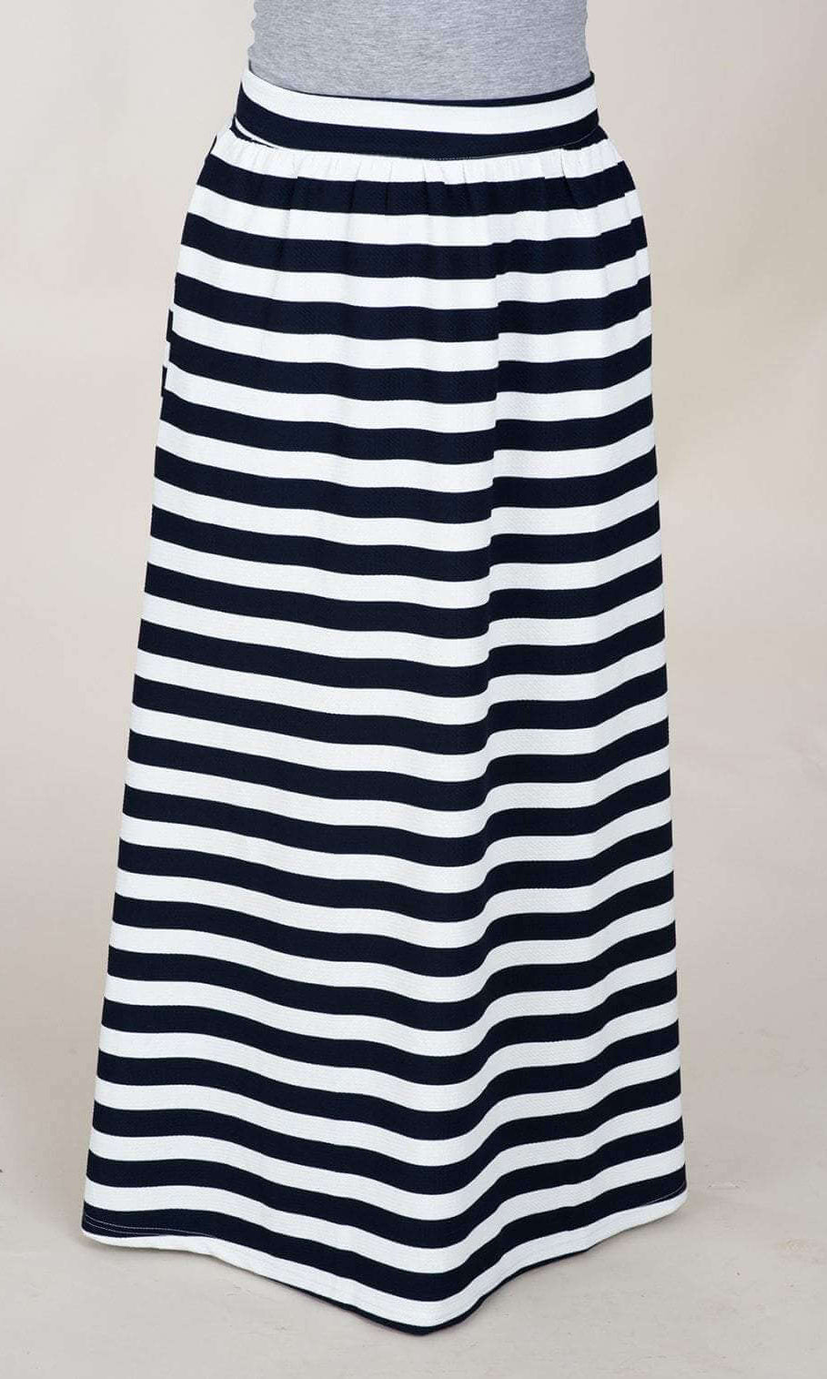 Black Stripe Maxi Skirt Kabayare