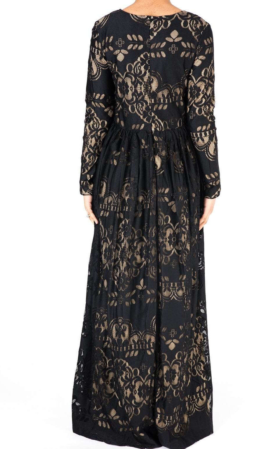 Black Sweetheart Lace Maxi Dress Kabayare