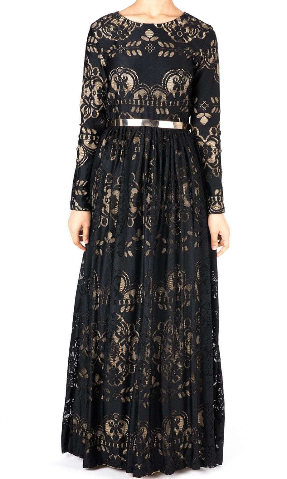 Black Sweetheart Lace Maxi Dress Kabayare